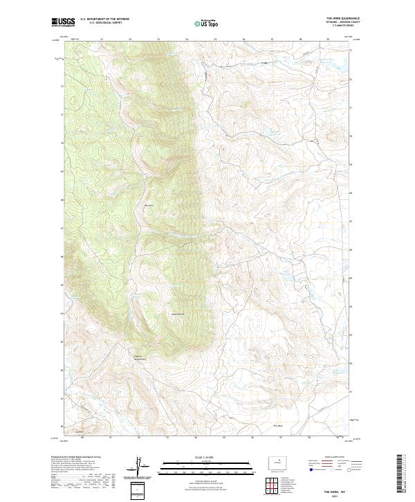 The Horn, WY — USGS 7.5-minute topo (2021)