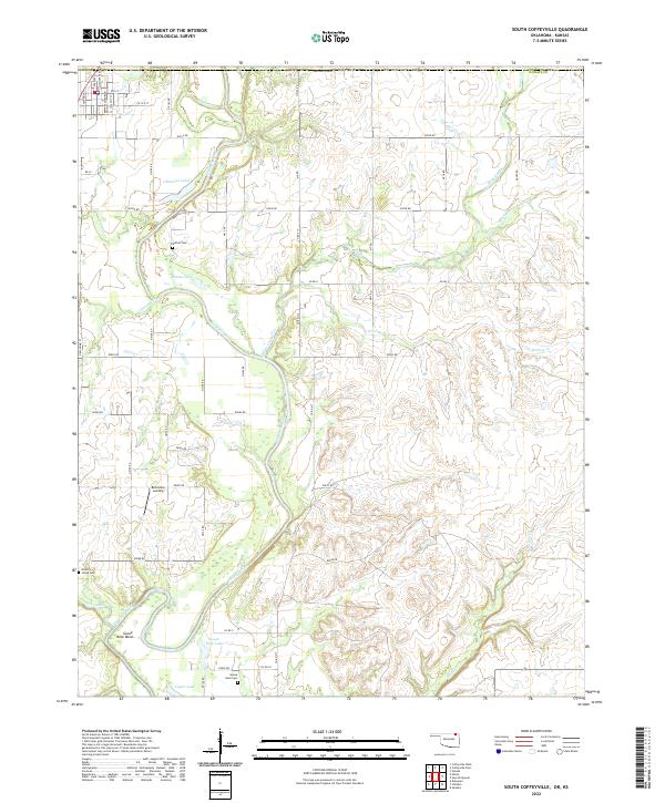 South Coffeyville, OK-KS — USGS 7.5-minute topo (2022)