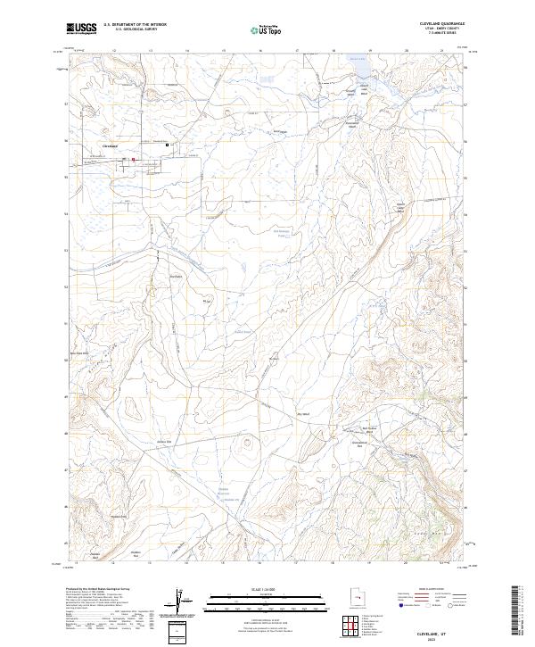 Cleveland, UT — USGS 7.5-minute topo (2023)