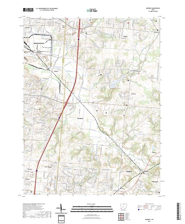 Monroe, OH — USGS 7.5-minute topo (2023)