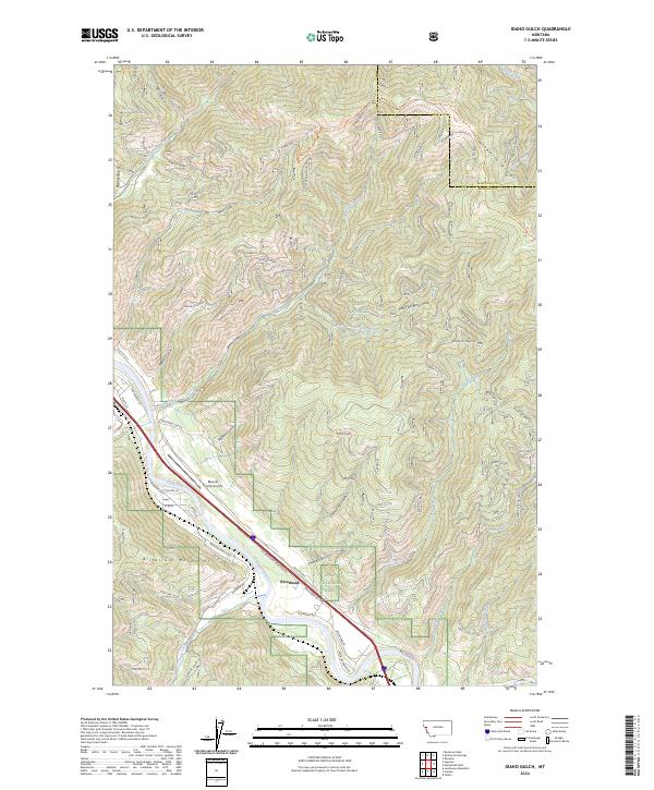 Idaho Gulch, MT — USGS 7.5-minute topo (2024)