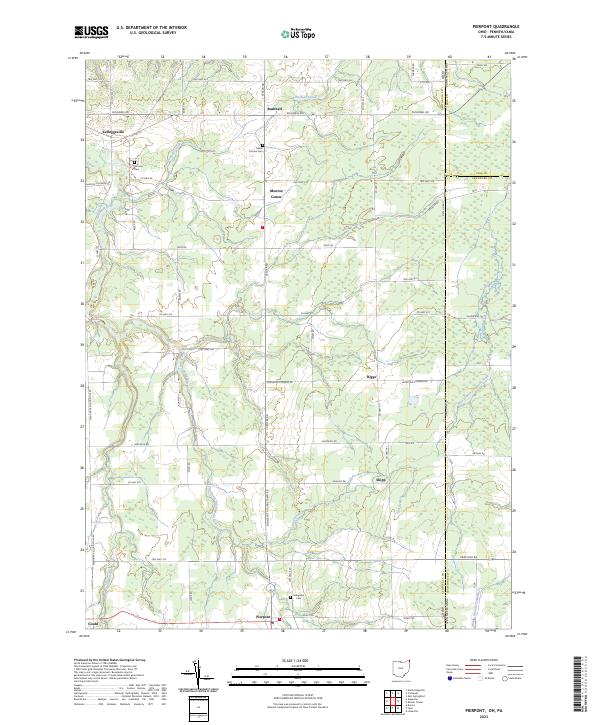 Pierpont, OH-PA — USGS 7.5-minute topo (2023)