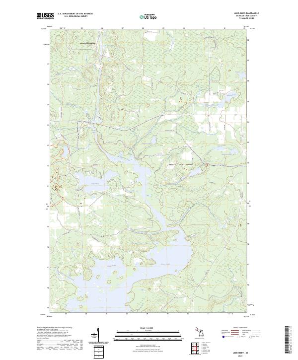 Lake Mary, MI — USGS 7.5-minute topo (2023)