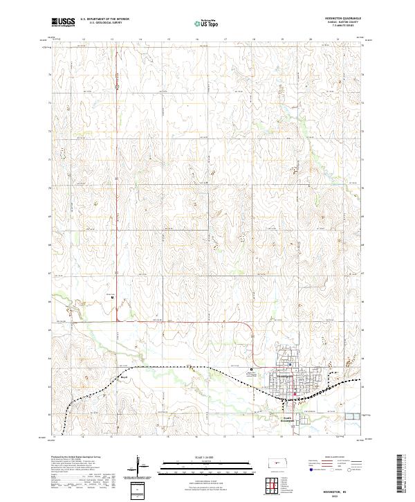 Hoisington, KS — USGS 7.5-minute topo (2022)