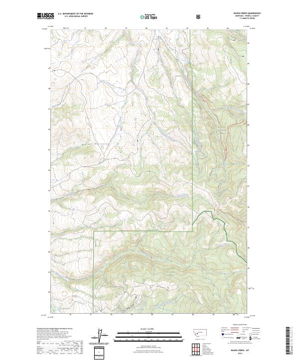Baggs Creek, MT — USGS 7.5-minute topo (2024)