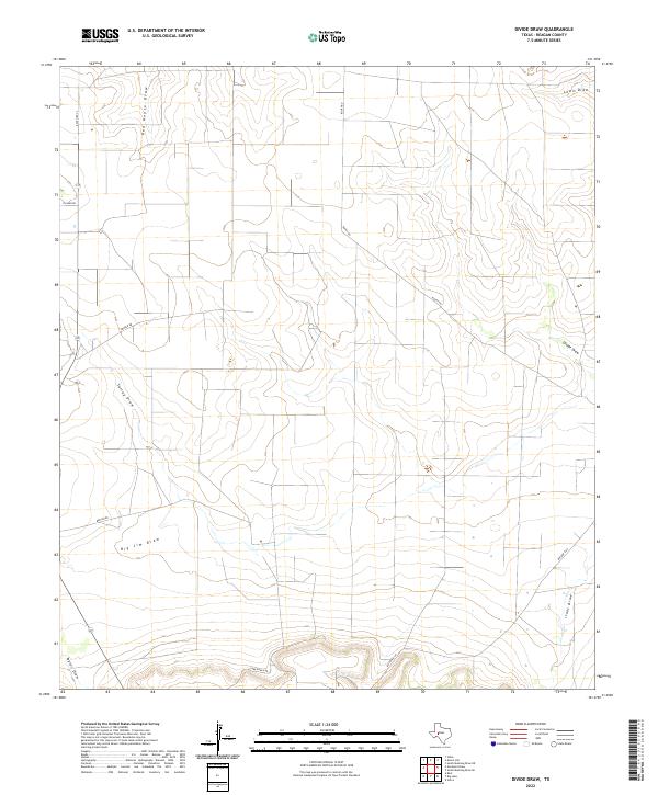 Divide Draw, TX — USGS 7.5-minute topo (2022)