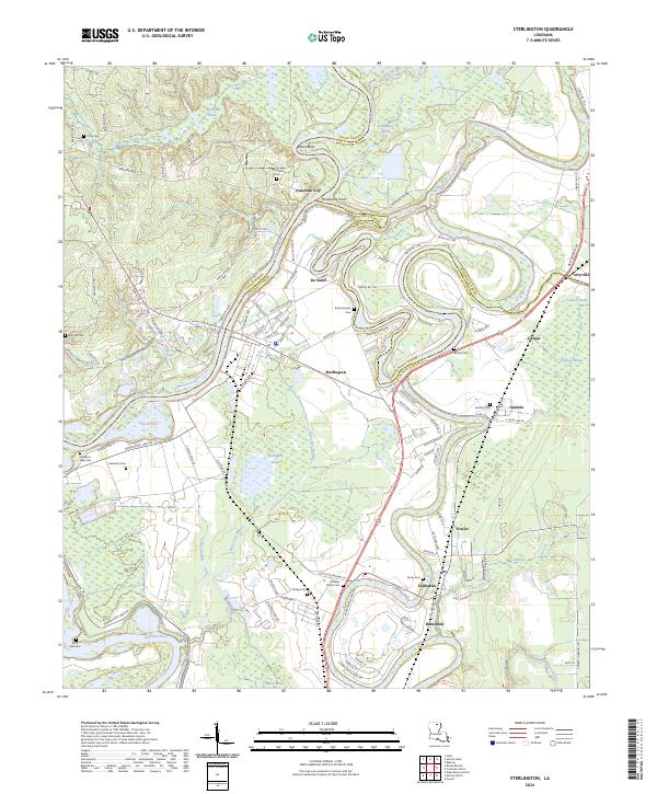 Sterlington, LA — USGS 7.5-minute topo (2024)