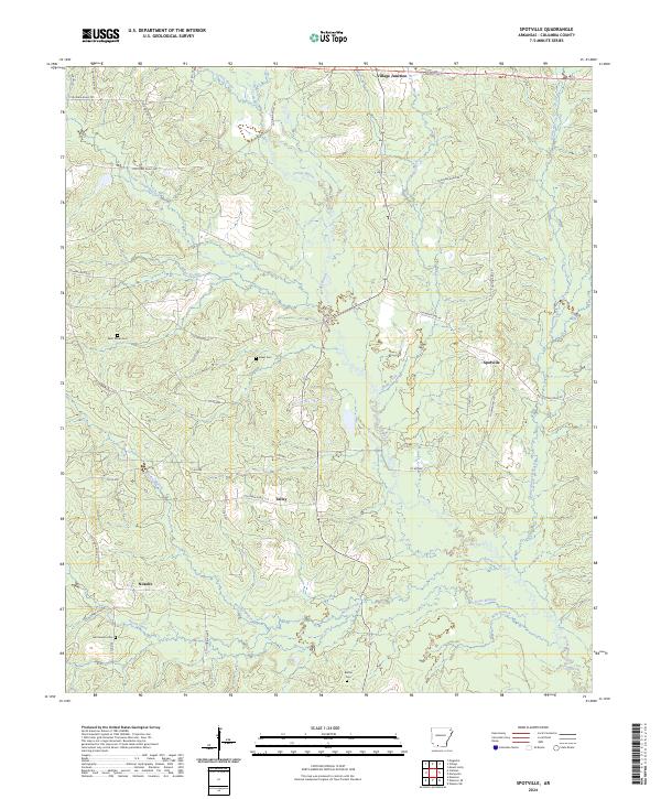 Spotville, AR — USGS 7.5-minute topo (2024)