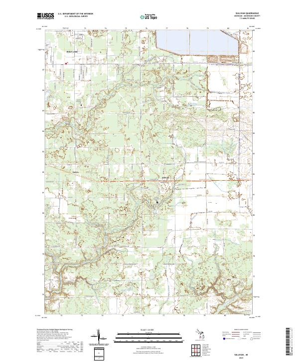 Sullivan, MI — USGS 7.5-minute topo (2023)
