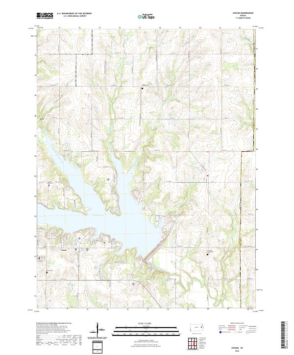 Vassar, KS — USGS 7.5-minute topo (2022)