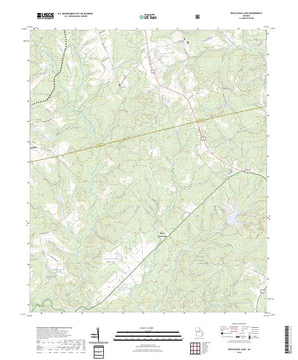 Rock Eagle Lake, GA — USGS 7.5-minute topo (2024)