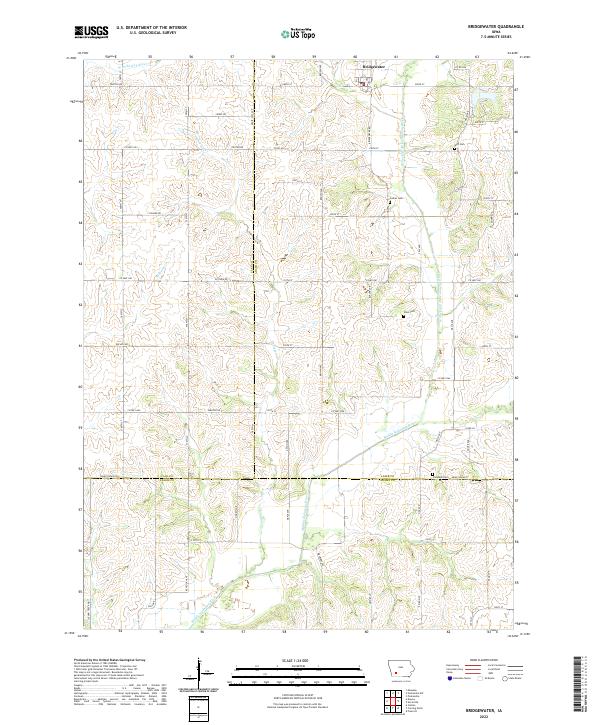 Bridgewater, IA — USGS 7.5-minute topo (2022)