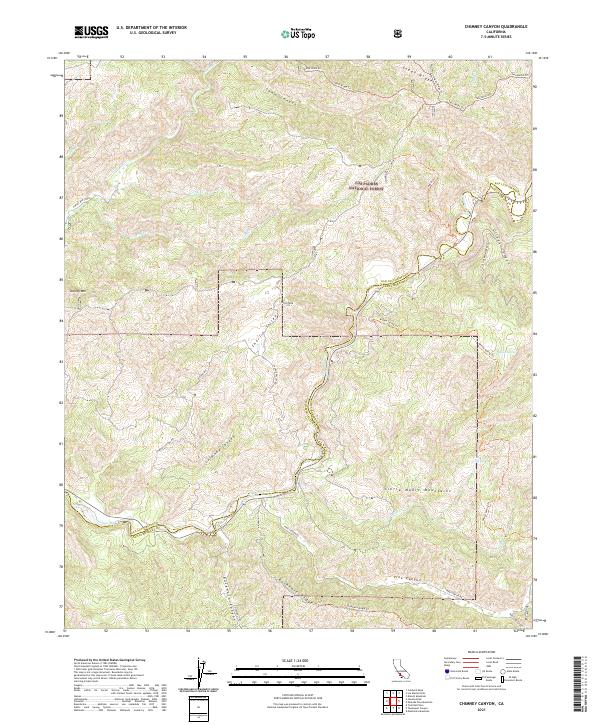 Chimney Canyon, CA — USGS 7.5-minute topo (2021)