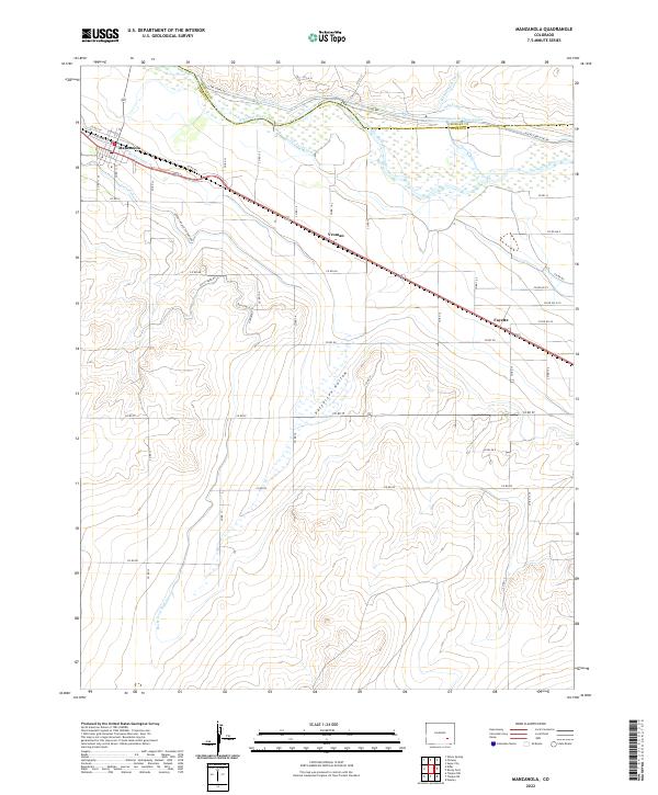 Manzanola, CO — USGS 7.5-minute topo (2022)