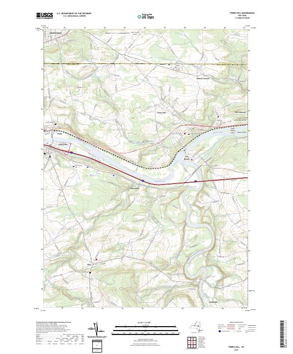 Tribes Hill, NY — USGS 7.5-minute topo (2023)