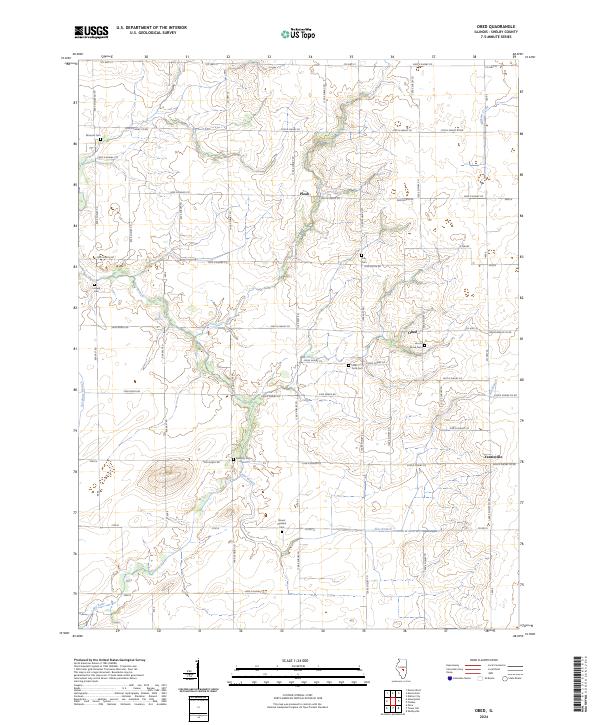 Obed, IL — USGS 7.5-minute topo (2024)