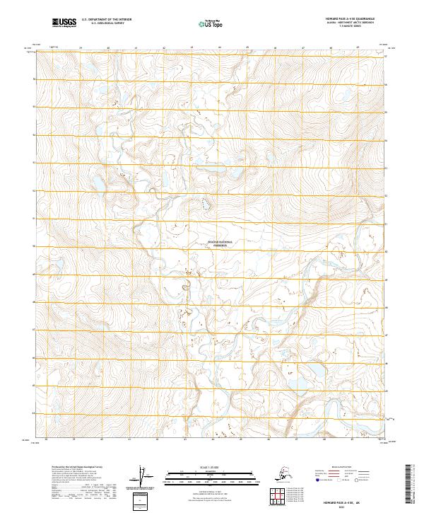 Howard Pass A-4 SE, AK — USGS 7.5-minute topo (2021)
