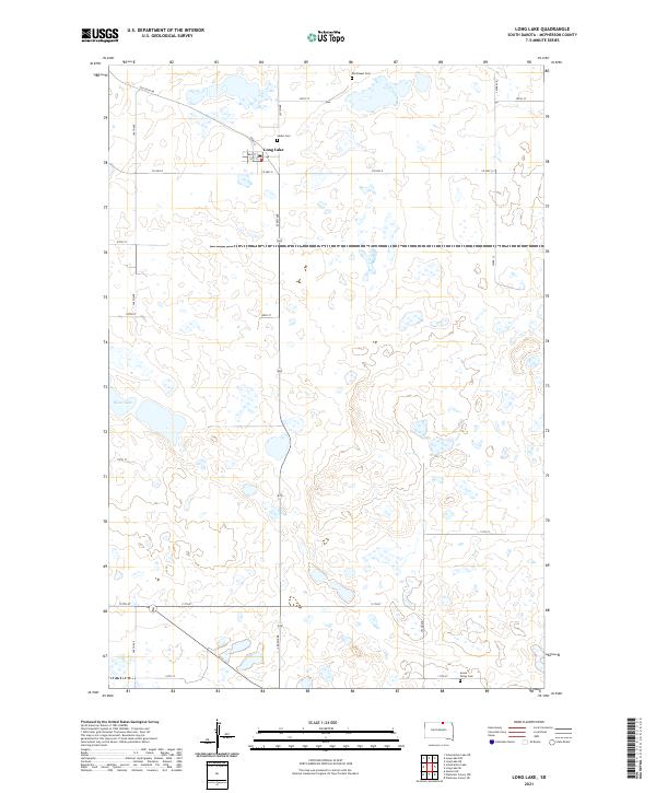 Long Lake, SD — USGS 7.5-minute topo (2021)