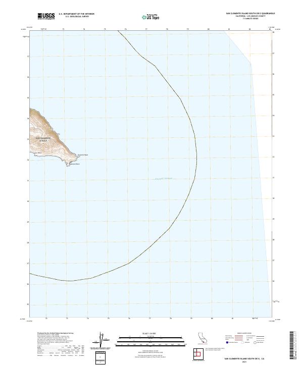 San Clemente Island South OE E, CA — USGS 7.5-minute topo (2021)