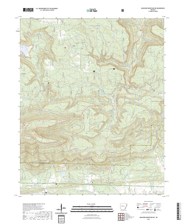 Magazine Mountain NE, AR — USGS 7.5-minute topo (2024)