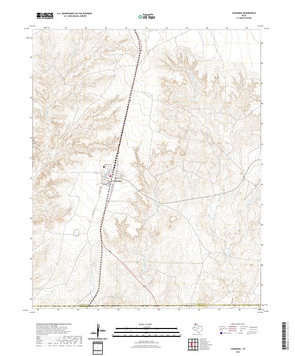 Channing, TX — USGS 7.5-minute topo (2022)