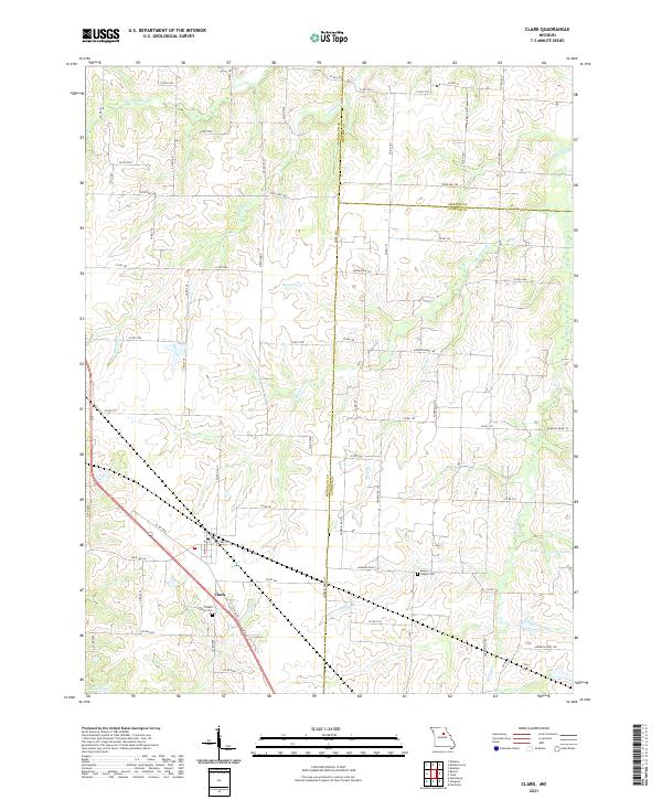 Clark, MO — USGS 7.5-minute topo (2021)