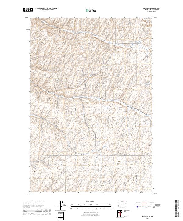Holdman SE, OR — USGS 7.5-minute topo (2023)