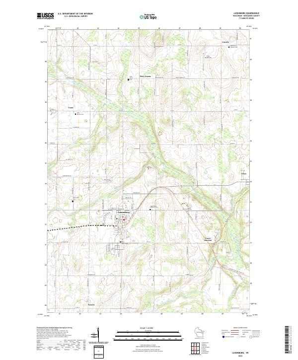 Luxemburg, WI — USGS 7.5-minute topo (2022)