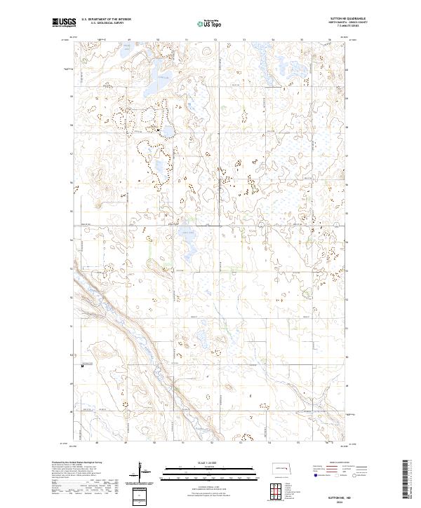 Sutton NE, ND — USGS 7.5-minute topo (2024)