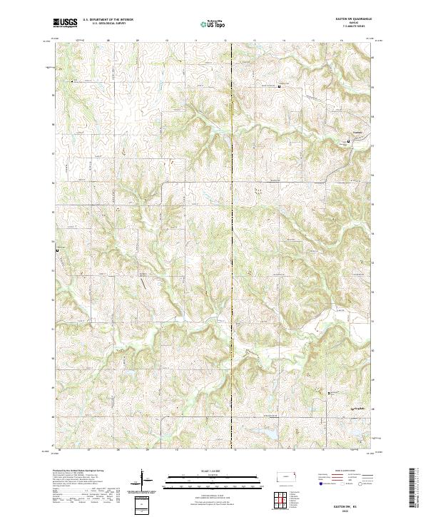 Easton SW, KS — USGS 7.5-minute topo (2022)