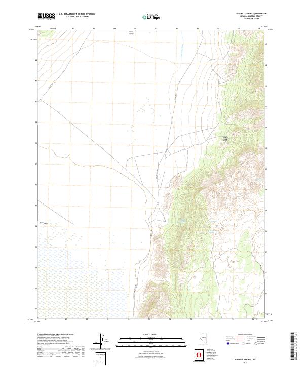 Sidehill Spring, NV — USGS 7.5-minute topo (2021)