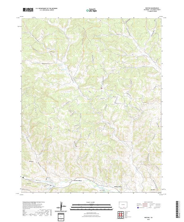 Weston, CO — USGS 7.5-minute topo (2022)