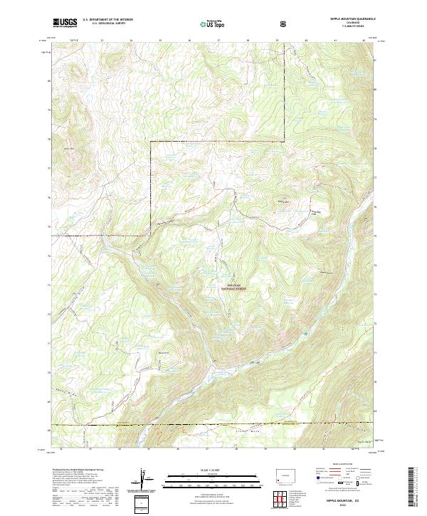 Nipple Mountain, CO — USGS 7.5-minute topo (2022)