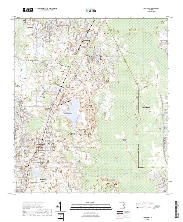 Davenport, FL — USGS 7.5-minute topo (2024)