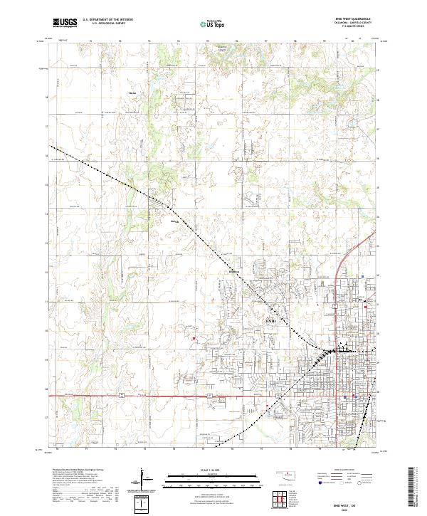 Enid West, OK — USGS 7.5-minute topo (2022)