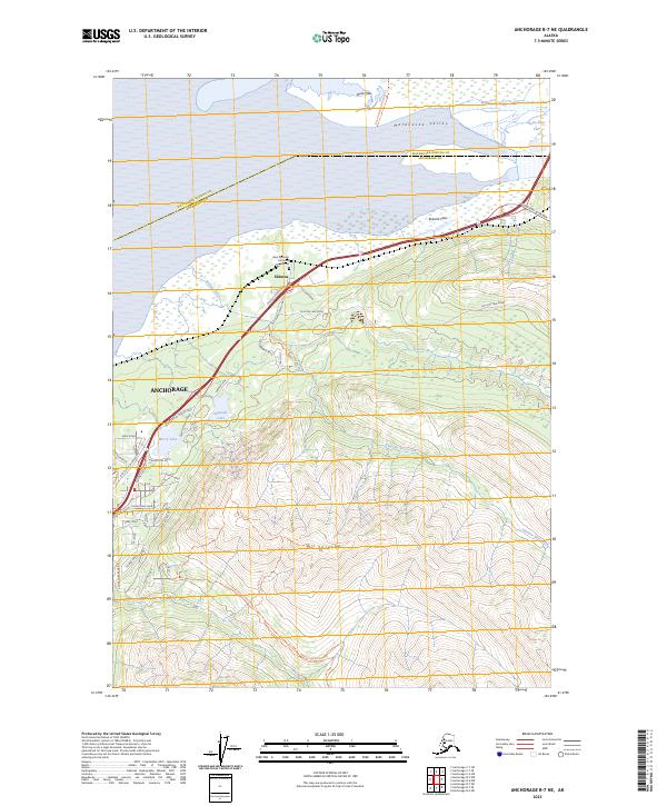 Anchorage B-7 NE, AK — USGS 7.5-minute topo (2023)