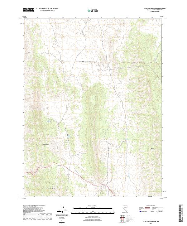 Antelope Mountain, NV — USGS 7.5-minute topo (2021)