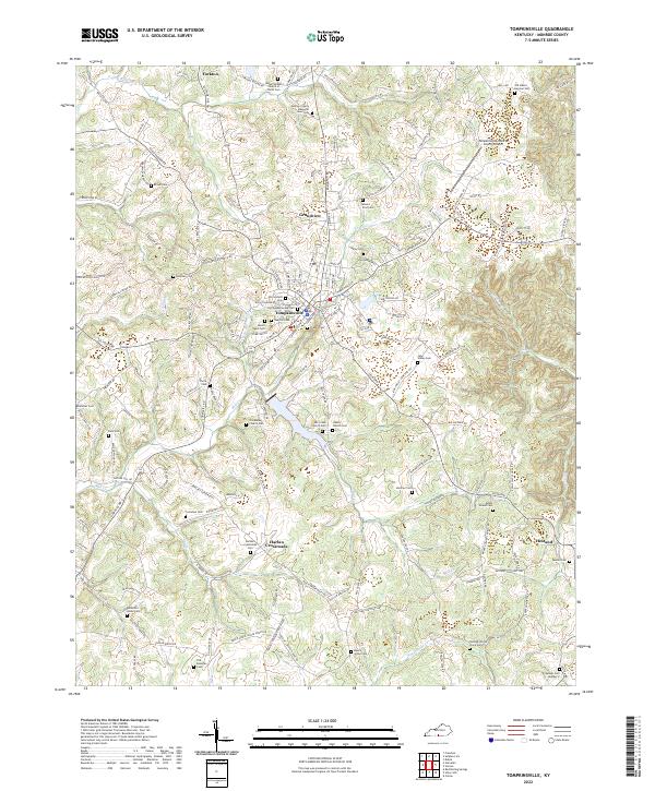 Tompkinsville, KY — USGS 7.5-minute topo (2022)