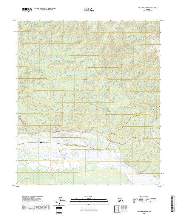Big Delta B-5 SW, AK — USGS 7.5-minute topo (2024)
