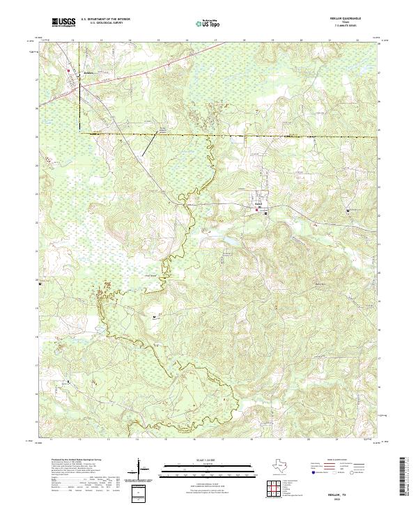 Reklaw, TX — USGS 7.5-minute topo (2022)