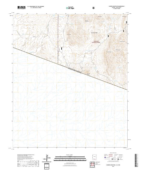 Cumero Mountain, AZ,SON, US — USGS 7.5-minute topo (2021)