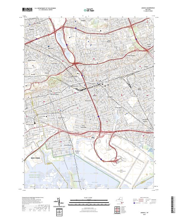 Jamaica, NY — USGS 7.5-minute topo (2023)