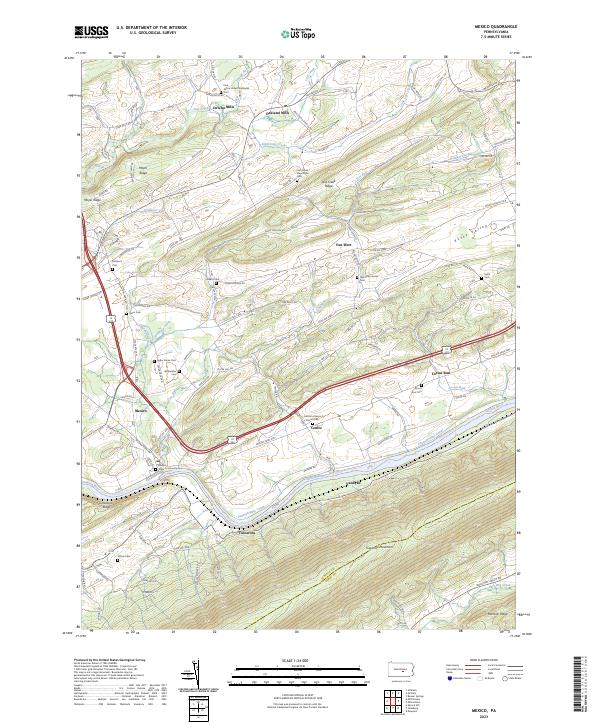 Mexico, PA — USGS 7.5-minute topo (2023)