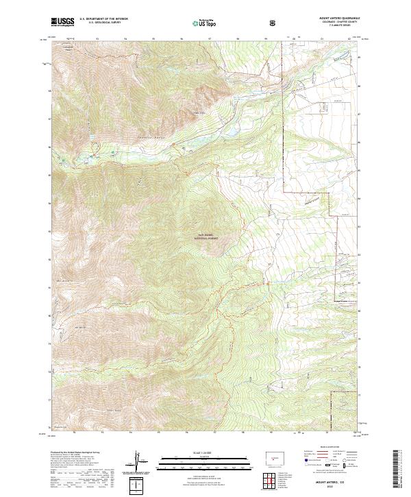 Mount Antero, CO — USGS 7.5-minute topo (2022)