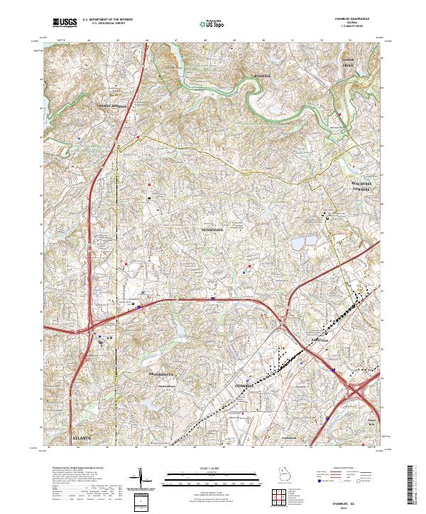 Chamblee, GA — USGS 7.5-minute topo (2024)