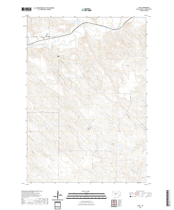 Capa, SD — USGS 7.5-minute topo (2021)