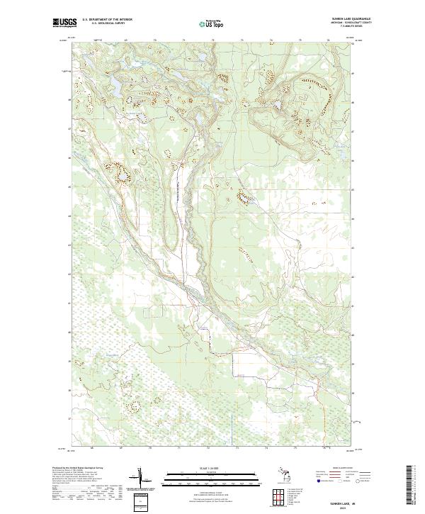 Sunken Lake, MI — USGS 7.5-minute topo (2023)