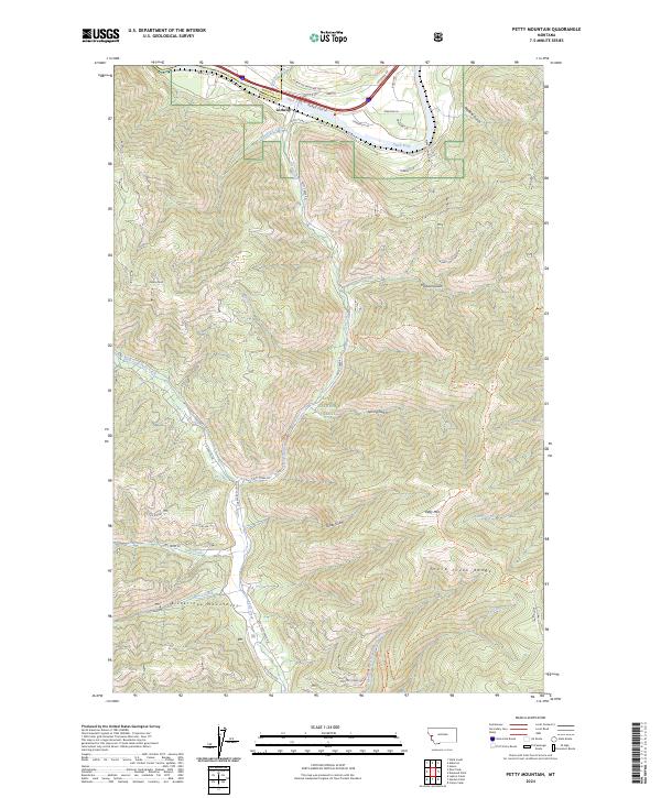 Petty Mountain, MT — USGS 7.5-minute topo (2024)