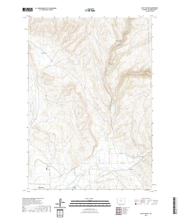 Hyatt Ranch, WY — USGS 7.5-minute topo (2021)