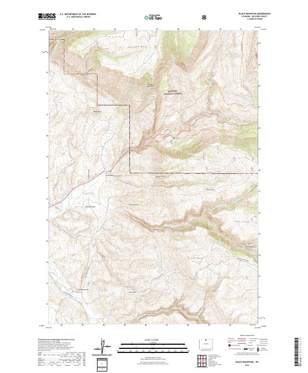 Black Mountain, WY — USGS 7.5-minute topo (2021)